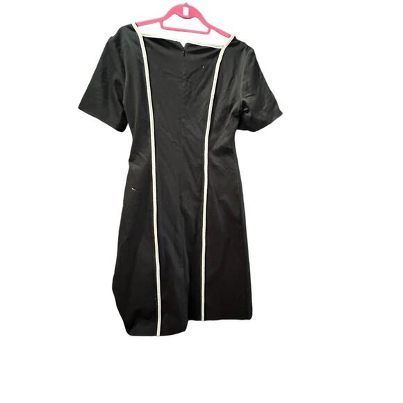 Carrie Hutton Women's Black & White Lined Short Sleeves Mini Dress Size 8 - Picture 6 of 7